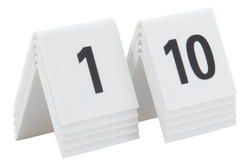 Set de numéros de table 1 - 10