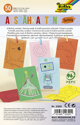 Cartes à coudre, couleurs assorties
