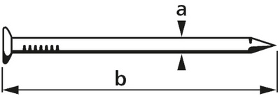 Visuel de référence: pointe, tête fraisée, pictogramme