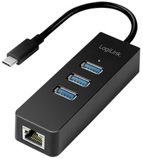 USB 3.0 auf Gigabit Adapter, 3-Port USB Hub