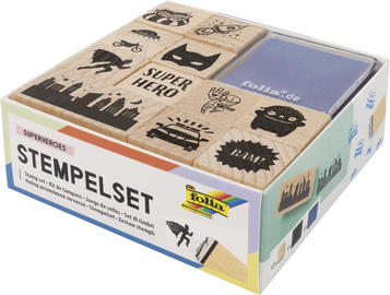 Set de tampons en bois "SUPERHEROS"