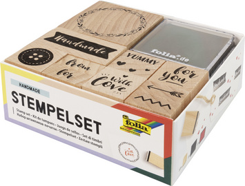 Set de tampons en bois "HANDMADE"