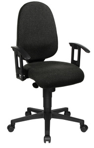 Bürodrehstuhl "Syncro Pro 5", anthrazit mit optionaler Armlehne Typ M