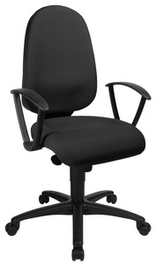 Bürodrehstuhl "Syncro Pro 5", schwarz mit optionaler Armlehne Typ R