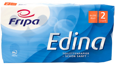 Papier toilette Edina, 2 couches, 8 x 250 feuilles