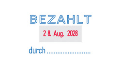 Abdruckbeispiel: 5440, BEZAHLT durch...