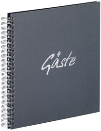 Gäste-Spiralbuch "Gäste". anthrazit