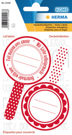 Etiquettes pour couvercle "New Look Rouge"