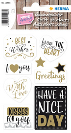 Etiquettes pour cadeaux HOME "Best Wishes"