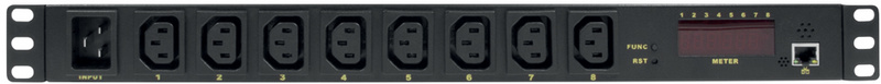 Multiprise IP, 8 prises, 1HE