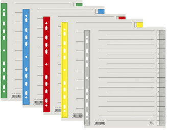  Intercalaires, carton kraft coloré
