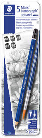 Bleistift Mars Lumograph aquarell, 6er Metalletui