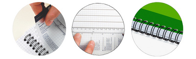 règle marque-page - règle pour mesures et traçages - double spirales