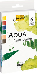   Aqua Paint Marker SOLO Goya, 6er Set Warm Colours