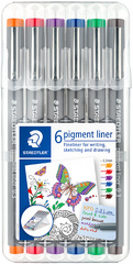 Pigmentliner, Strichstärke: 0,3 mm, 6er Etui (57890261)