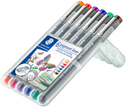 Pigmentliner, Strichstärke: 0,5 mm, 6er Etui (57890262)