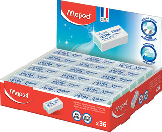Gomme en plastique Technic Ultra Mini - sans fourreau, présentoir de 36