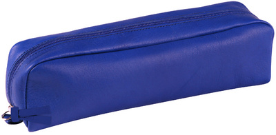 Schlamper-Etui, Leder gefärbt, blau