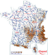 Schablone Frankreich-Landkarte
