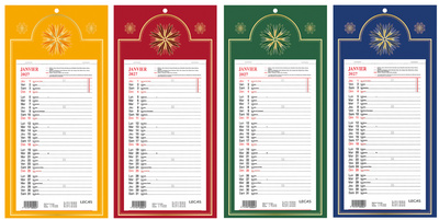 Visuel de référence: Calendrier mural sur plaque Skytos - 160 x 330 mm