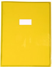 Protège-cahier Cristalux - transparent, jaune