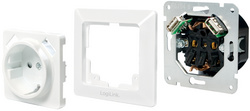 Unterputz-Steckdose, mit 2x USB-Port