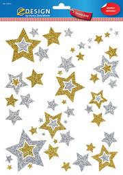 Sterne silber / gold (52952)