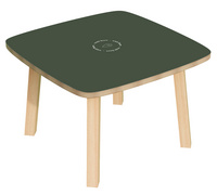 Table d'appoint Woody, vert / hêtre