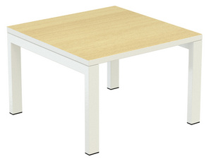  Table basse easyDesk carré, hêtre / blanc