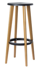 Tabouret de bar "Woody", noir