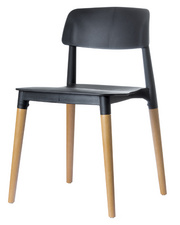 Besucherstuhl "GLAMWOOD", schwarz
