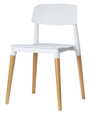 Besucherstuhl "GLAMWOOD", weiß