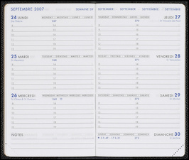 Recharge pour agenda Moderne Hebdoplan