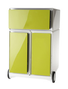 Rollcontainer, weiß / grün