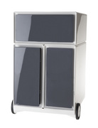 Rollcontainer, weiß / anthrazit