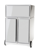 Rollcontainer, weiß / weiß
