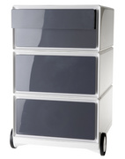 Rollcontainer, weiß / anthrazit