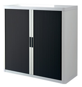 Rollladenschrank, weiß / schwarz