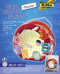 Papier Laternen-Bastelset "Monster"