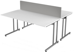 Symbolbild: Schreibtisch "Start Up" mit optionaler Tischtrennwand