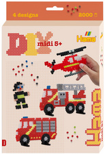  Visuel de référence: Utilisation des perles à repasser midi "Pompiers"