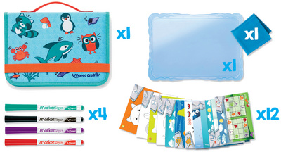 Kit de dessin de voyage TRAVEL BOARD, contenu