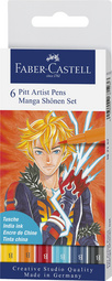 Tuschestift PITT artist pen, 6er Etui Manga Shônen