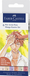  Feutre PITT artist pen Manga Kaoiro, étui de 6