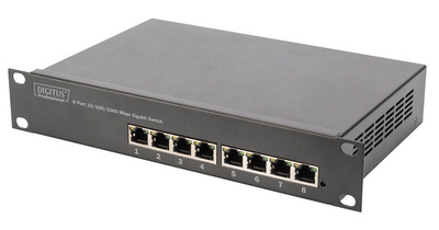 10" Gigabit Ethernet Switch 8 Ports, Vorderseite