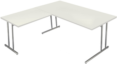 Visuel de référence : Bureau "ARTLINE" avec extension, blanc