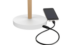Visuel de référence: Port USB sur le socle (livré sans câble et sans smartphone)