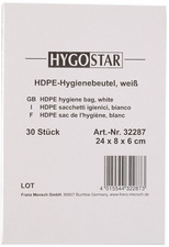 Sac hygiénique en HDPE, dans un carton distributeur