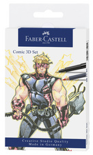 Tuschestift PITT artist pen, Comic Illustration 3D Set