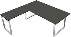 Visuel de référence : Bureau AVETO avec extension, anthracite